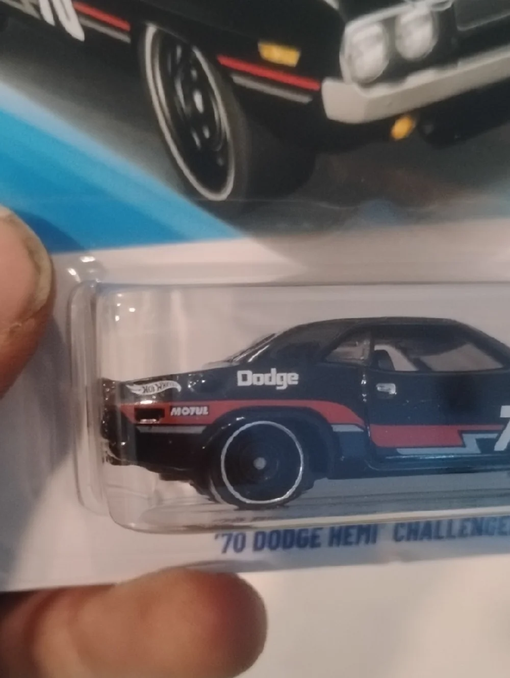 Mattel Hot Wheels '70 Dodge Hemi Challenger - Black with Red Stripes